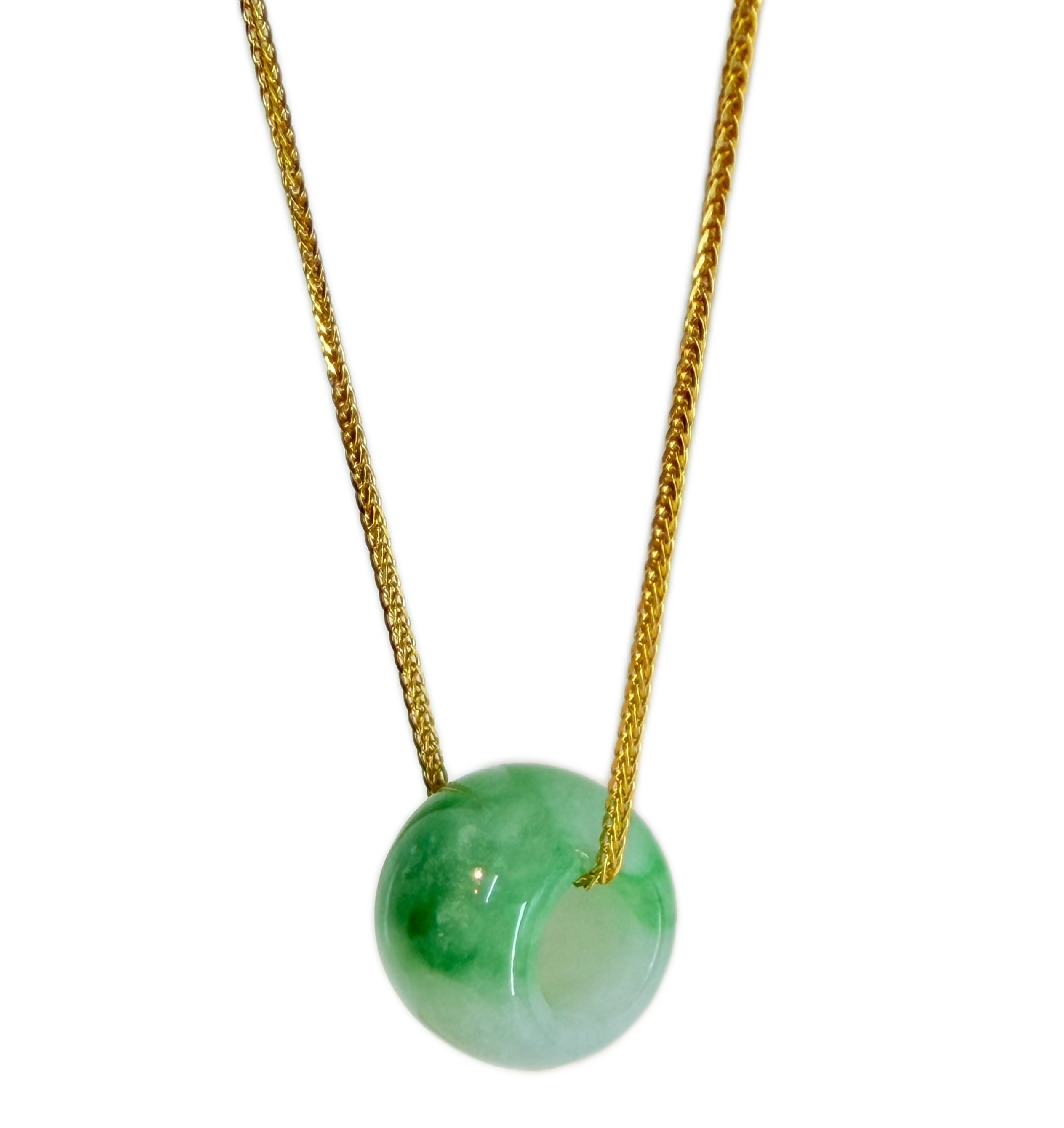 Natural Burmese Jadeite Icy Green LuLuTong Pendant